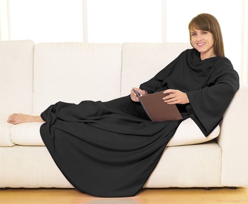 Coperta coccola nera smanicata - coperta,