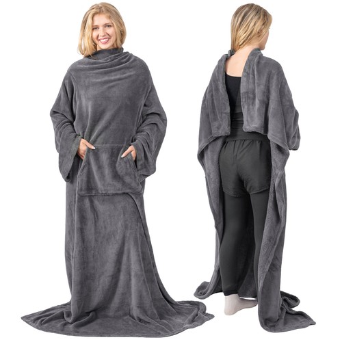 Coperta pile con - con, maniche