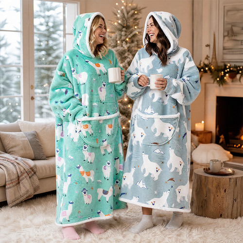 Coperta lunga con cappuccio - coperta,