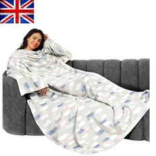 Elegante Coperta Blu Stampata